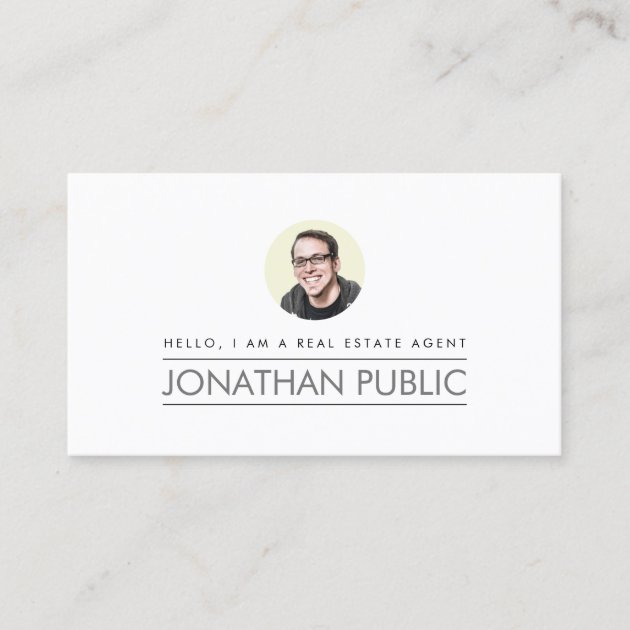 Modern Professional Real Estate Business Card (front side)