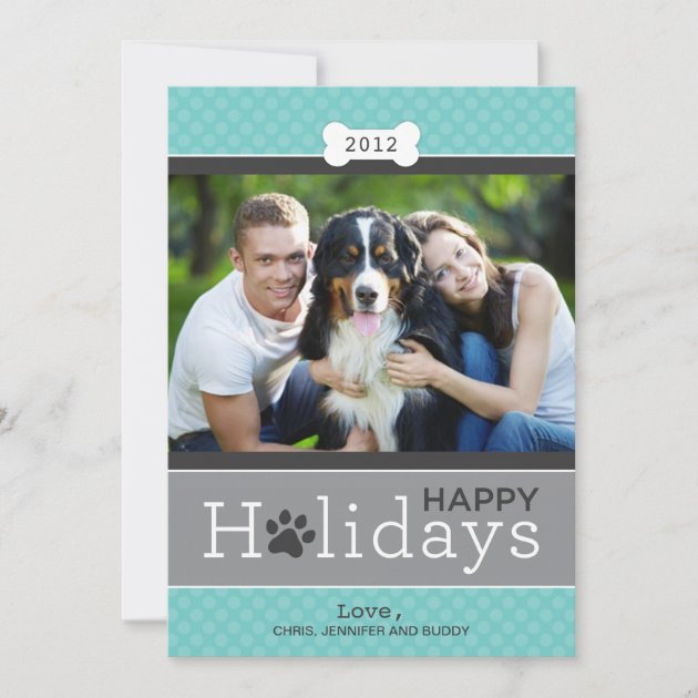Happy Holidays Photo Card | Puppy Dog Theme