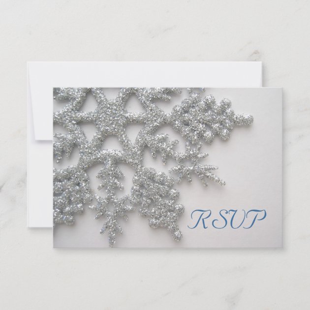 Silver Snowflakes RSVP Card
