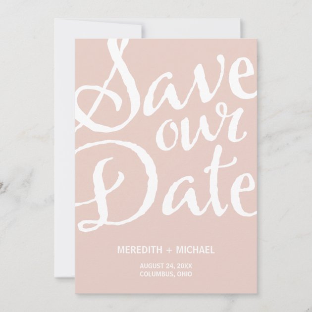 Rustic Vintage Save the Date (front side)