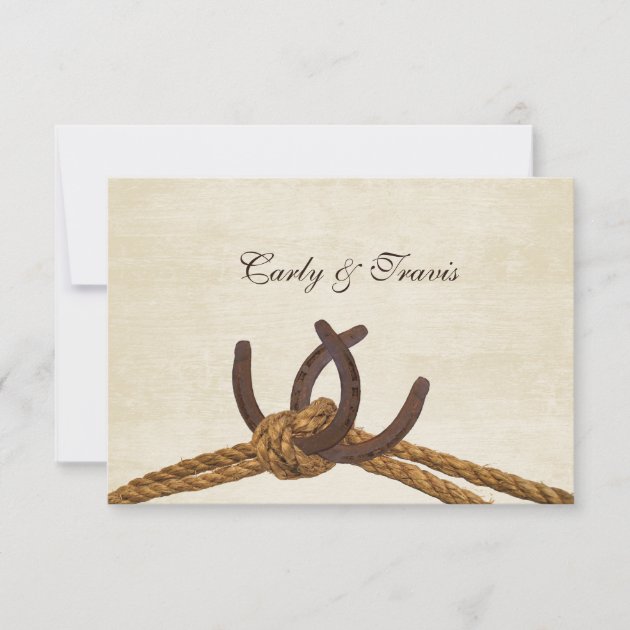 Country Rustic Horseshoes RSVP