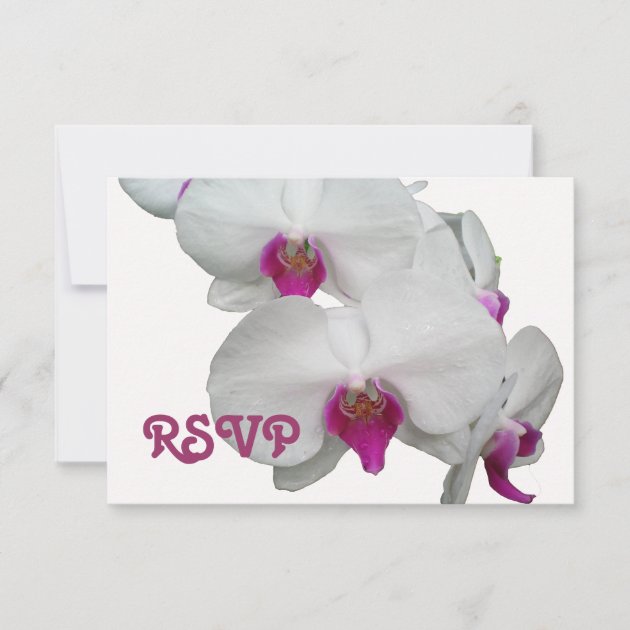 White Orchid RSVP Card