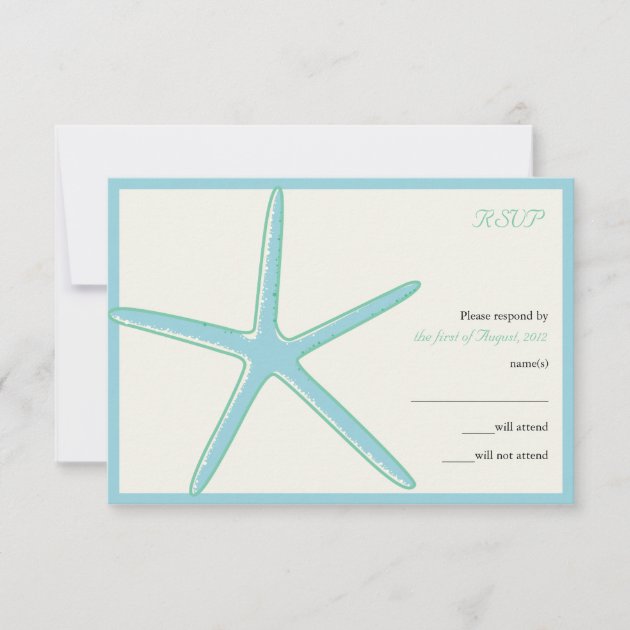 Starfish -Aquamarine rsvp cards