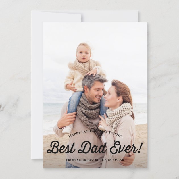 Best Dad | Retro Calligraphy Father's Day Card