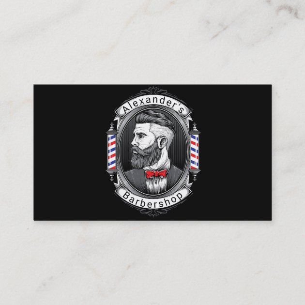 Bearded Man Business Card (front side)