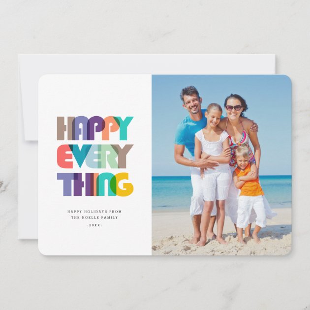 Happy Everything Bold & Bright Holiday Photo Card