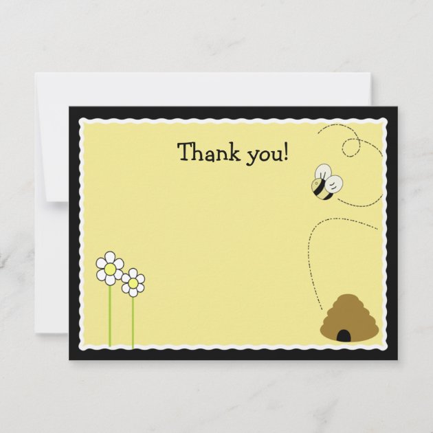 Bee Happy Bumblebee *Matte Finish* Thank you card
