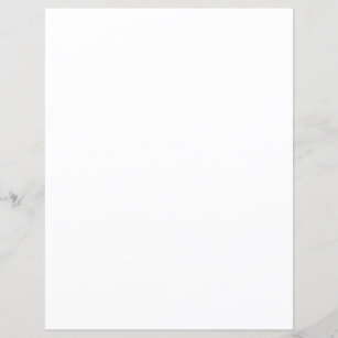 8.5" x 11" Flat Paper Sheet