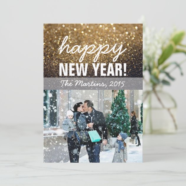 New Year Greeting Photo Card