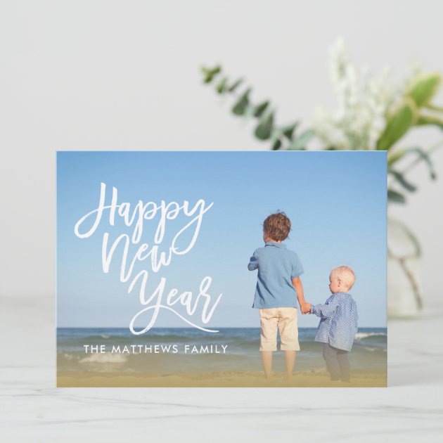 Happy New Year Overlay Simple Holiday Photo