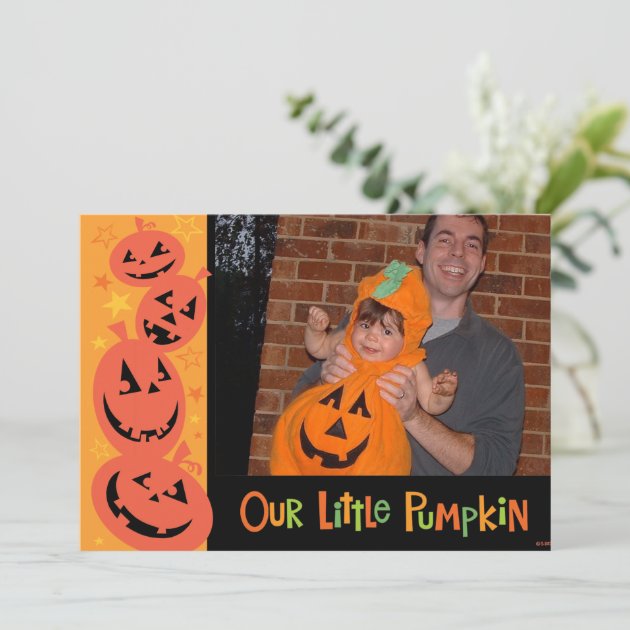 Our Little Pumpkin Halloween Photo Card