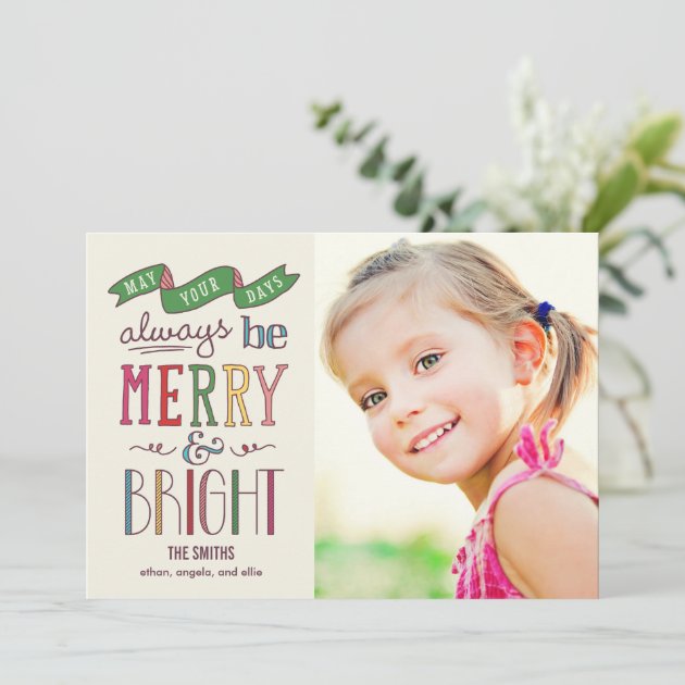 Always Merry Holiday Photo Card