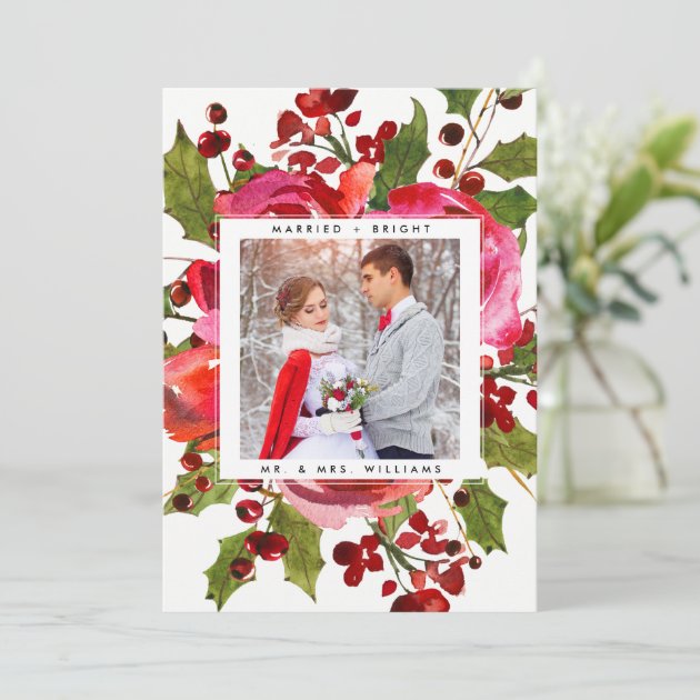 HOLIDAY PHOTO CARD | Married And Bright Christmas