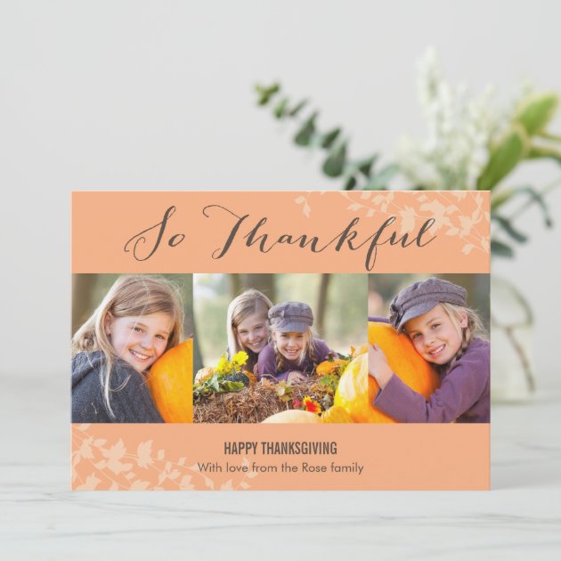 So Thankful Thanksgiving Photo Cards