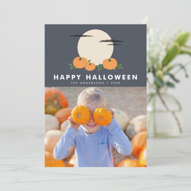 Pumpkin Patch Halloween Photo Card