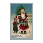 Vintage French Santa Claus Greeting Card | Zazzle
