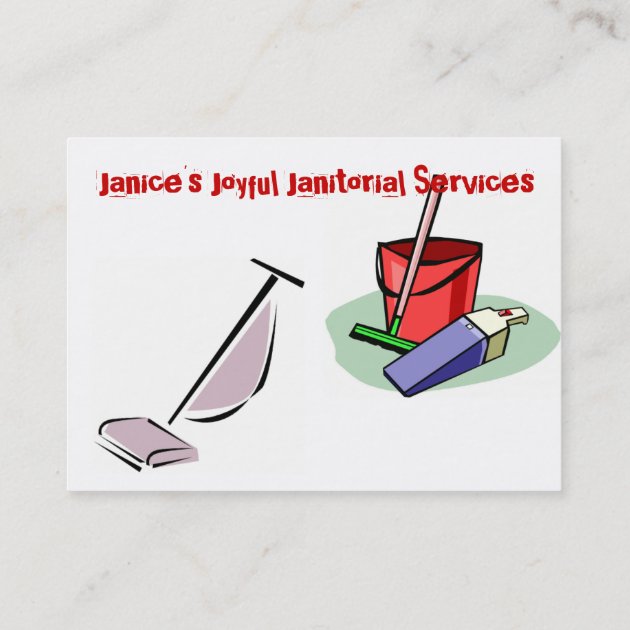 Janitorial Service Business Card (back side)