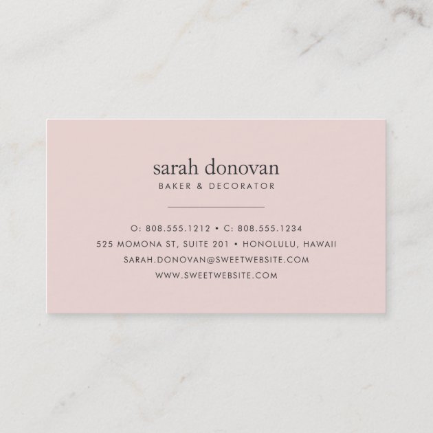 French Macarons Business Card (back side)
