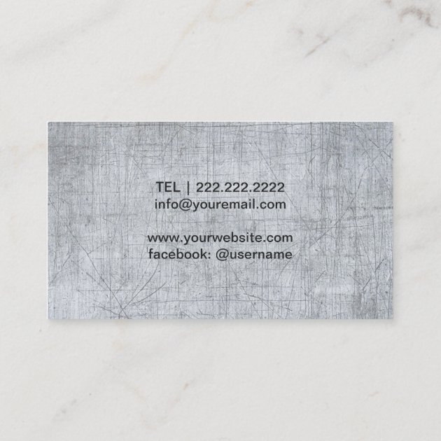Personal Chef Vintage Silverware Catering Metal Business Card (back side)