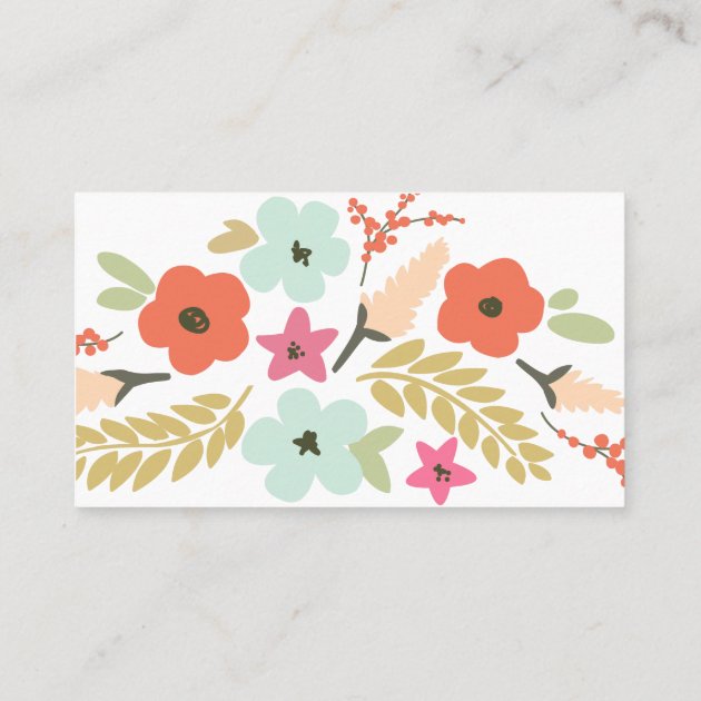 Floral Spray Bottle House Cleaning Logo Business Business Card (back side)
