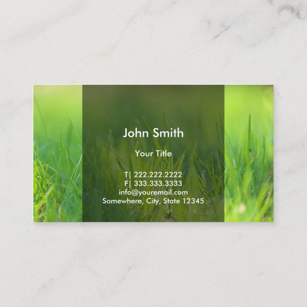 Professional Lawn Care & Landscaping Business Card (back side)