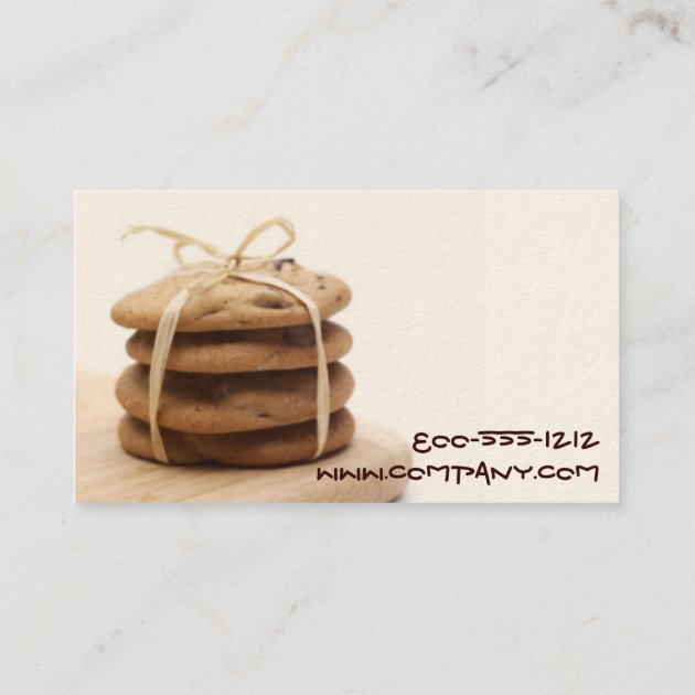 Chocolate Chip Cookies Business Cards (back side)