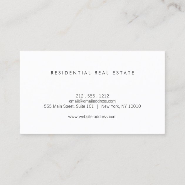 Abstract Home Logo Gray/Dark Gray Business Card (back side)