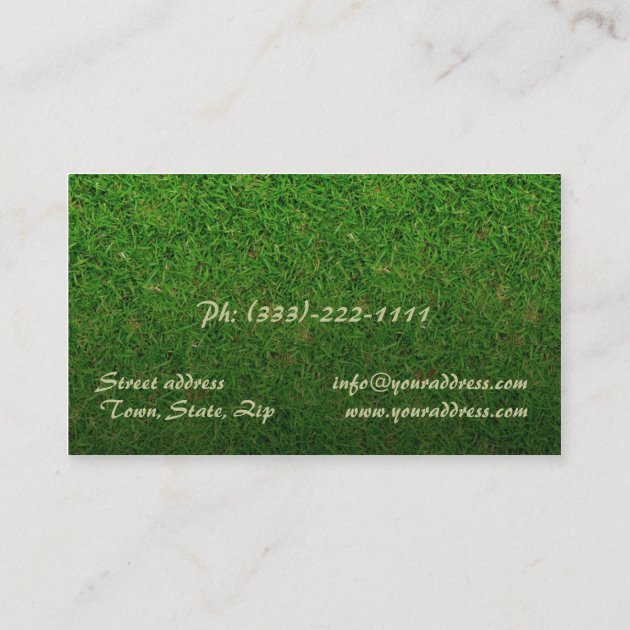 Landscaping Lawn Care Gardener Business Card (back side)