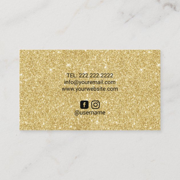 Personal Chef Modern Gold Whisk Pastry Bakery Business Card (back side)