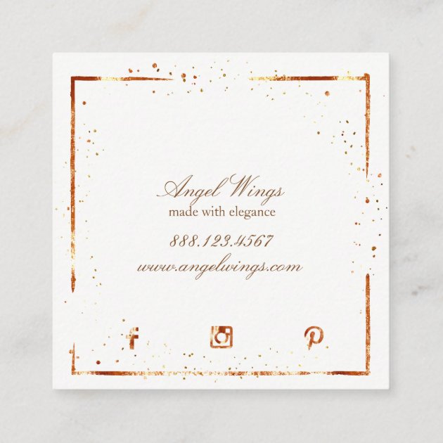 â˜… Beautiful  Patisserie ,Bakery ,Cakes & Sweets Square Business Card (back side)