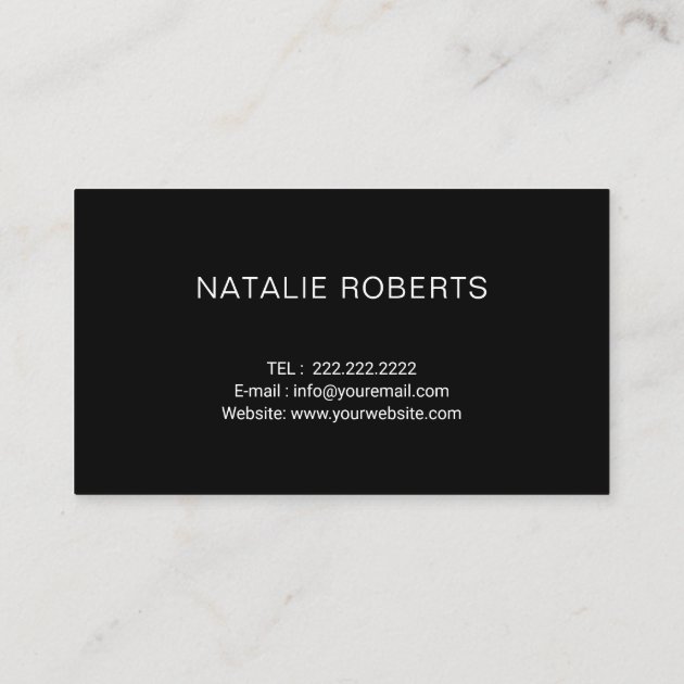 Photographer Camera Chic Black Glitter Photography Business Card (back side)