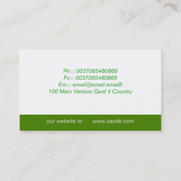 lawn care grass cutting business card (back side)