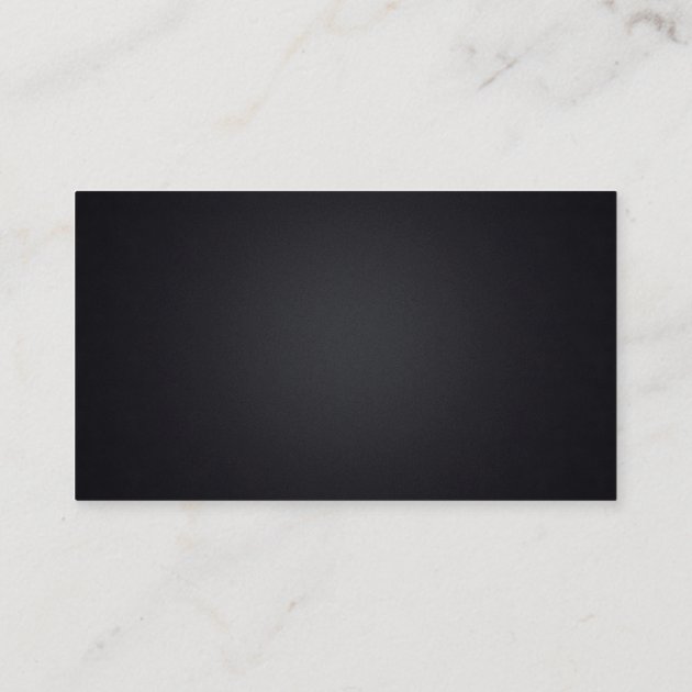 Plain Black Professional Modern Style Business Card (back side)