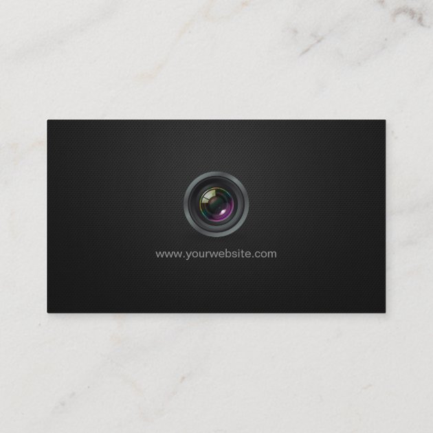 Simple Plain Black - Photographer Cinematographer Business Card (back side)