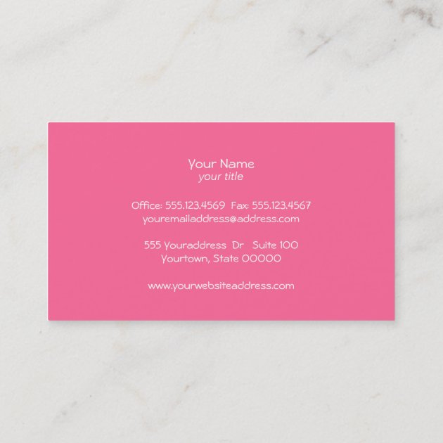 Catering Cupcake Bakery Pastry Chef Business Card (back side)