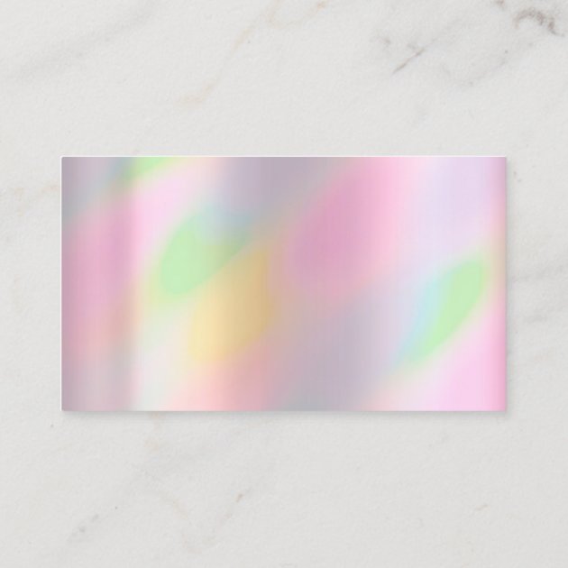 Classy Cleaning Service Maid Holograph Pink Business Card (back side)