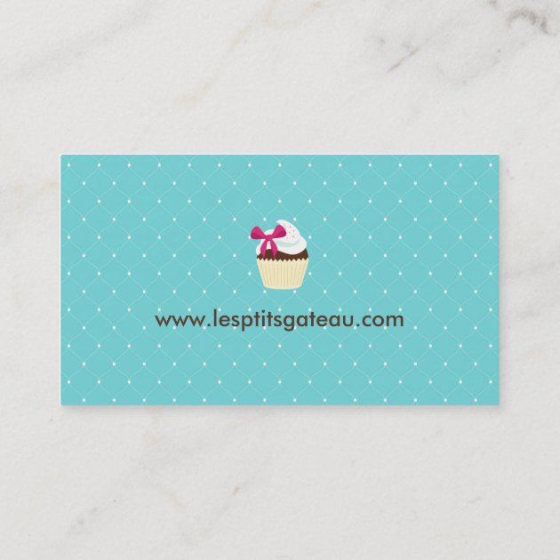 Cupcake Bakery Business Card (back side)