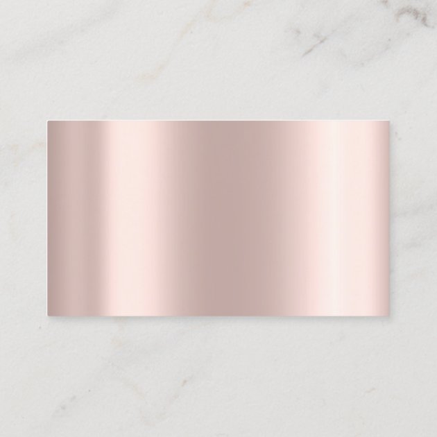 Classy Cleaning Service Maid Rose Silver Blush Business Card (back side)