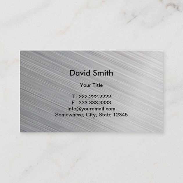 Lawn Care & Landscaping Service Metal Business Card (back side)