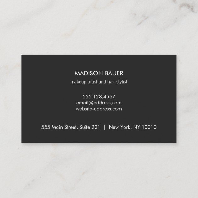 Modern Elegant Striped Trendy Black Gold Foil Business Card (back side)