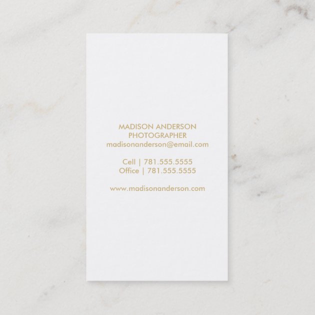Gold Gradient | Photography Business Cards (back side)