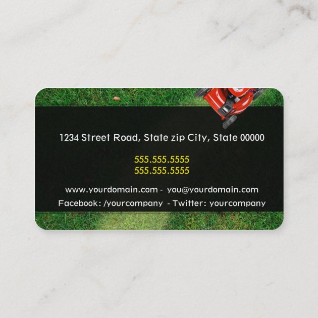 Landscaping/Lawn care/Gardener Business Card (back side)
