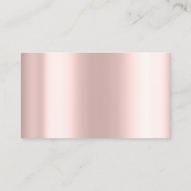 Classy Cleaning Service Maid Rose Silver Pink Business Card (back side)