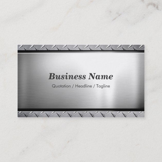Stylish Platinum Look - Professional Customizable Business Card (back side)
