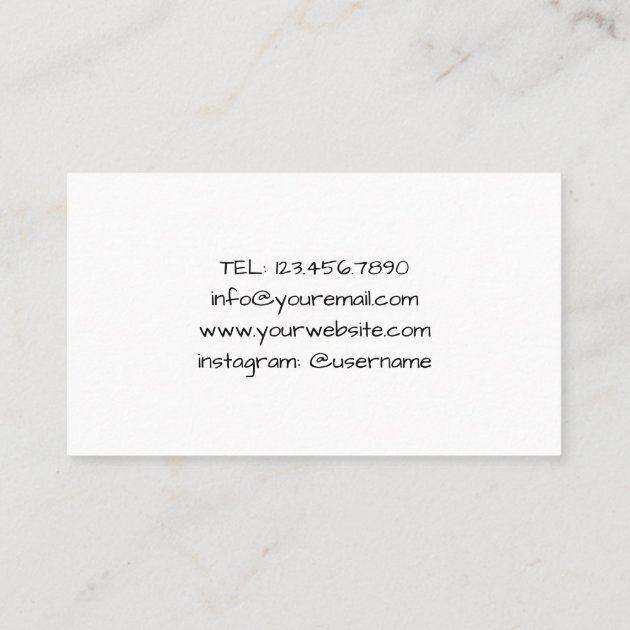 Photography Hand Script Minimalist Business Card (back side)