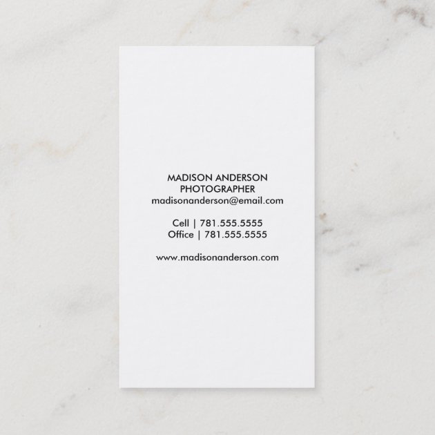 Geometric Overlay | Photography Business Cards (back side)