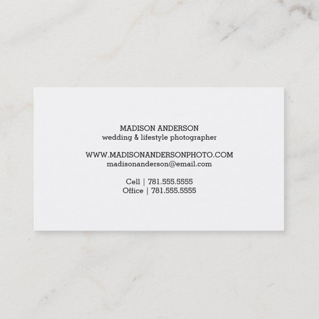 Modern lines | Photography Business Cards (back side)