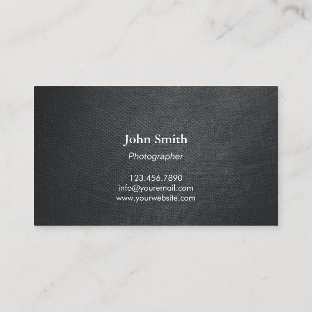 Photographer Classic Camera Photography Business Card (back side)