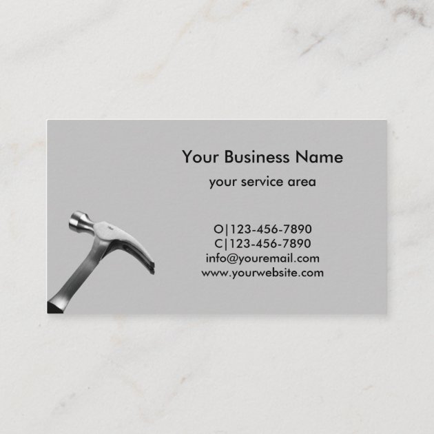 Handyman repair professional business cards (back side)