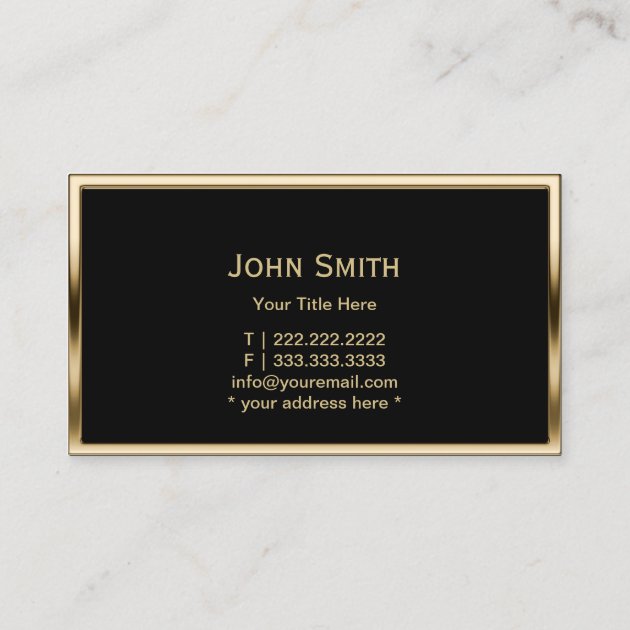 Construction Monogram Gold Framed Professional Business Card (back side)